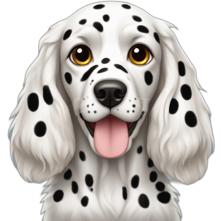 a Russian spaniel that looks like a Dalmatian. emoji