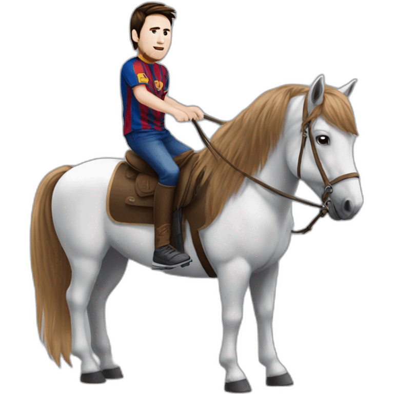 Messi sur un poney emoji