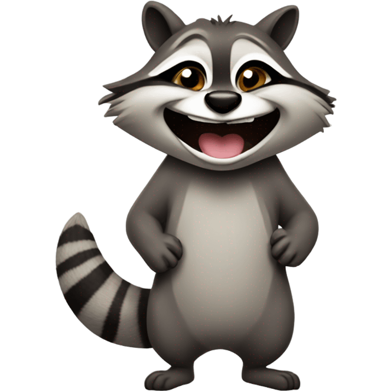 Raccoon laughing  emoji