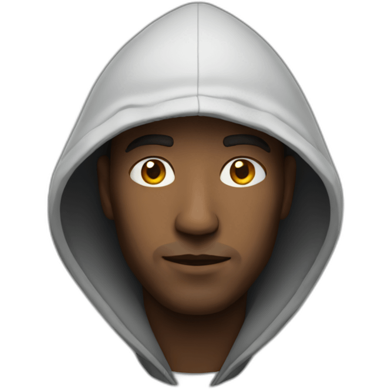 Man wearing a hood emoji