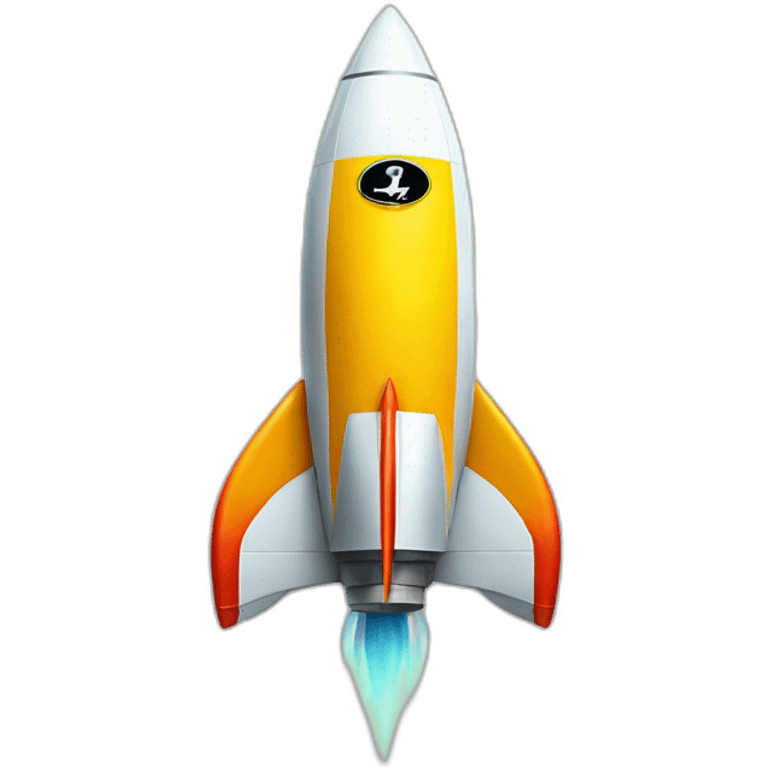 Rocket with Lamborghini logo emoji