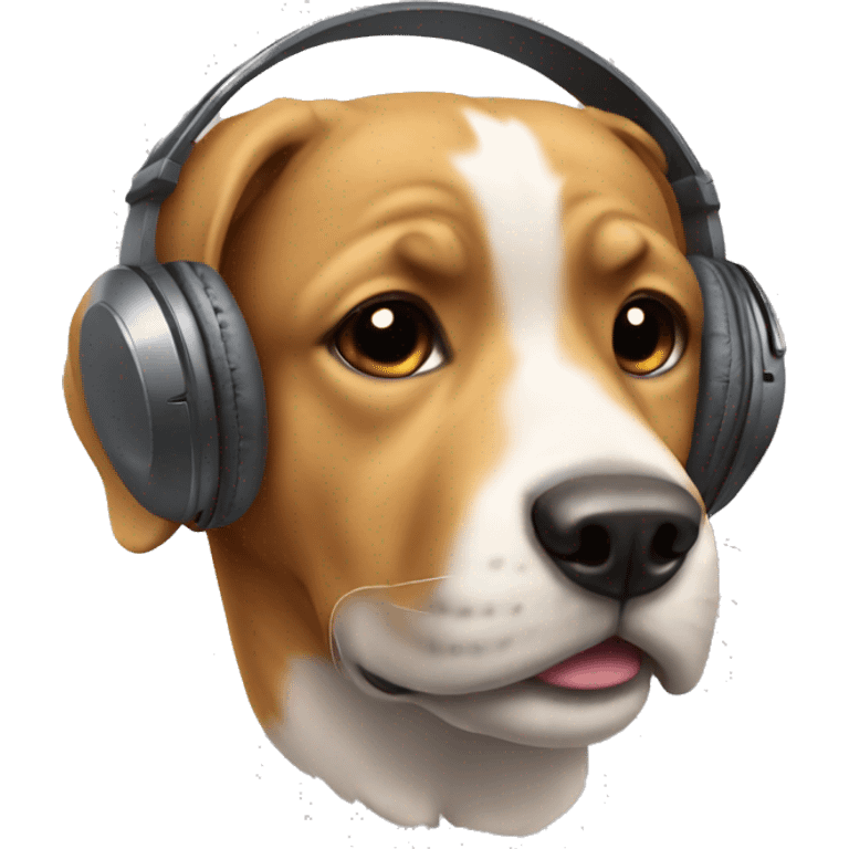 Dog with headphones  emoji