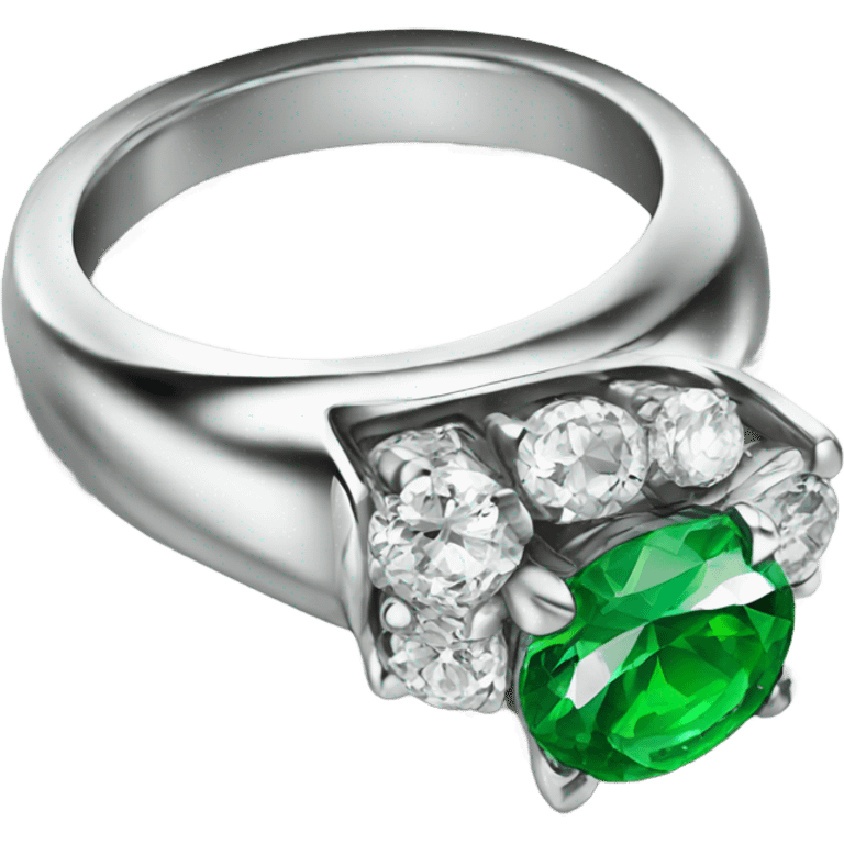 Ring with green diamond emoji