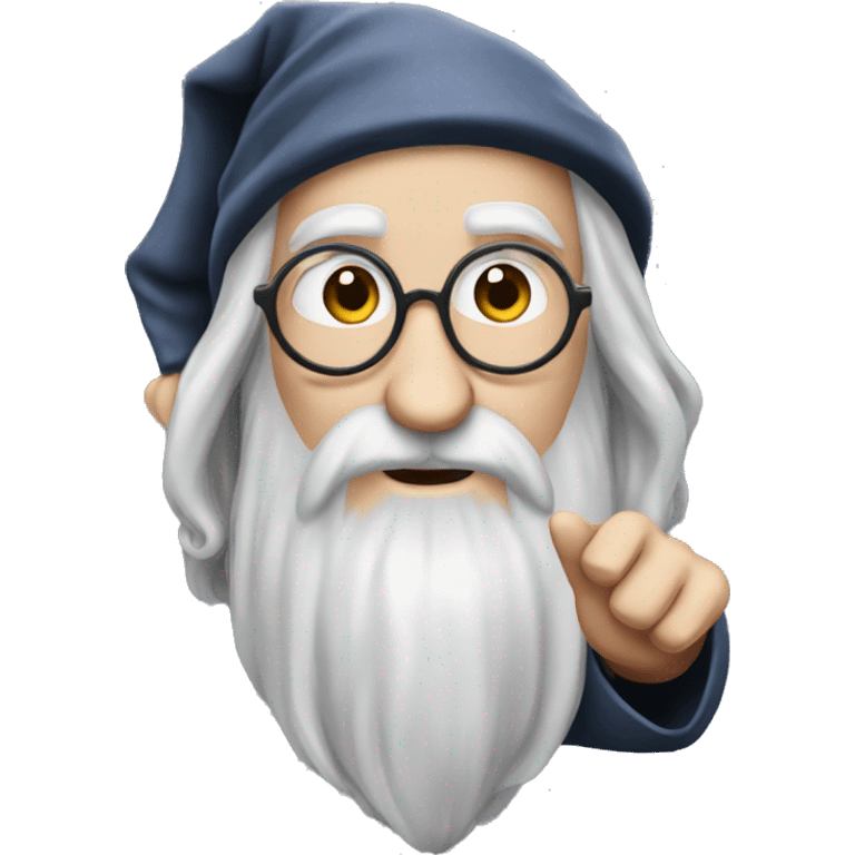 Dumbledore raising his finger emoji