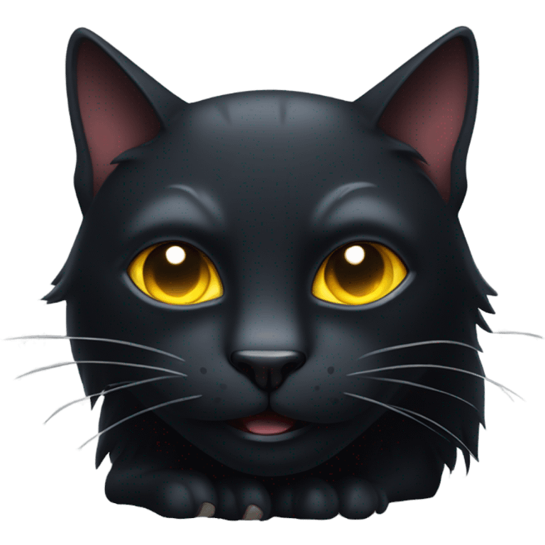 Giant black cat rampaging  emoji