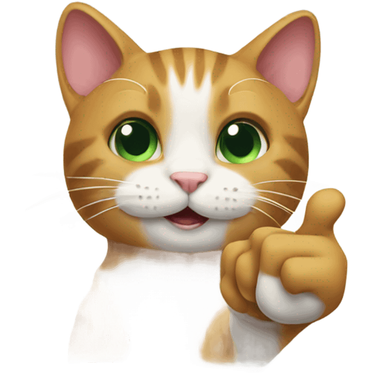 Cat with thumb up emoji