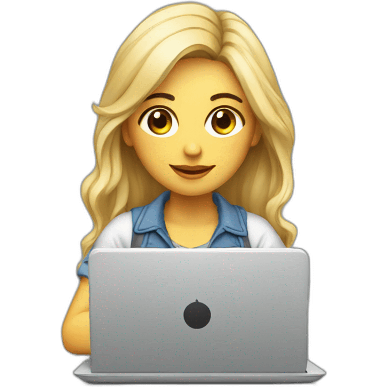 Graphic Designer argentinian girl with laptop emoji