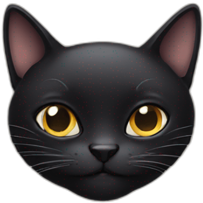 Black cat with one eye emoji