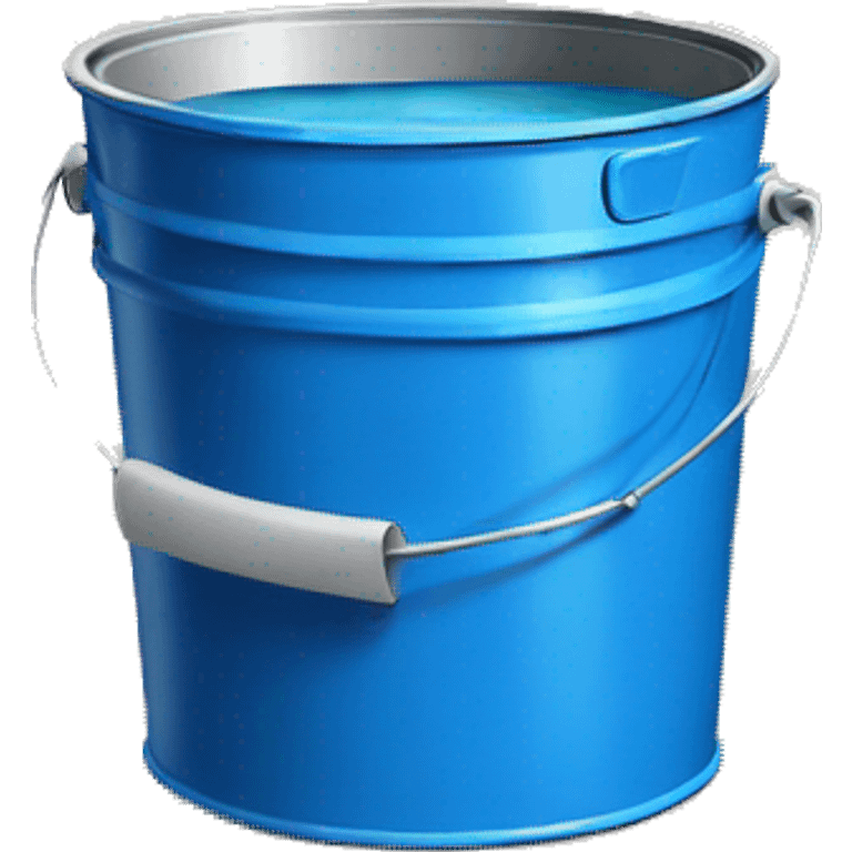 paint bucket with blue paint emoji