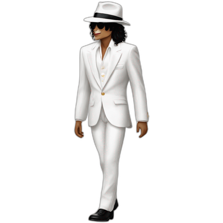 Michael jackson white suit moonwalk emoji