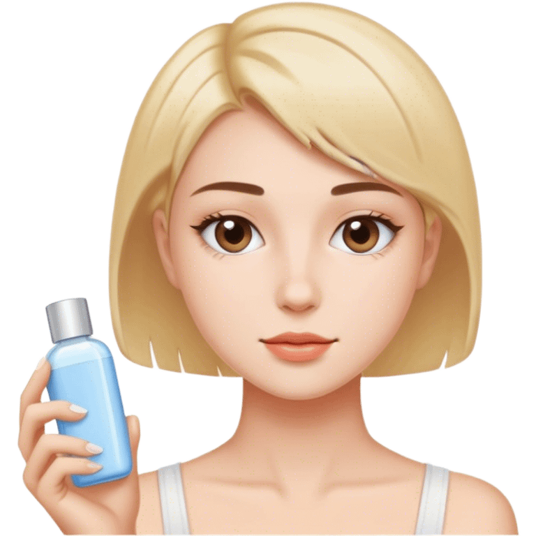 Skincare girl short hair  emoji