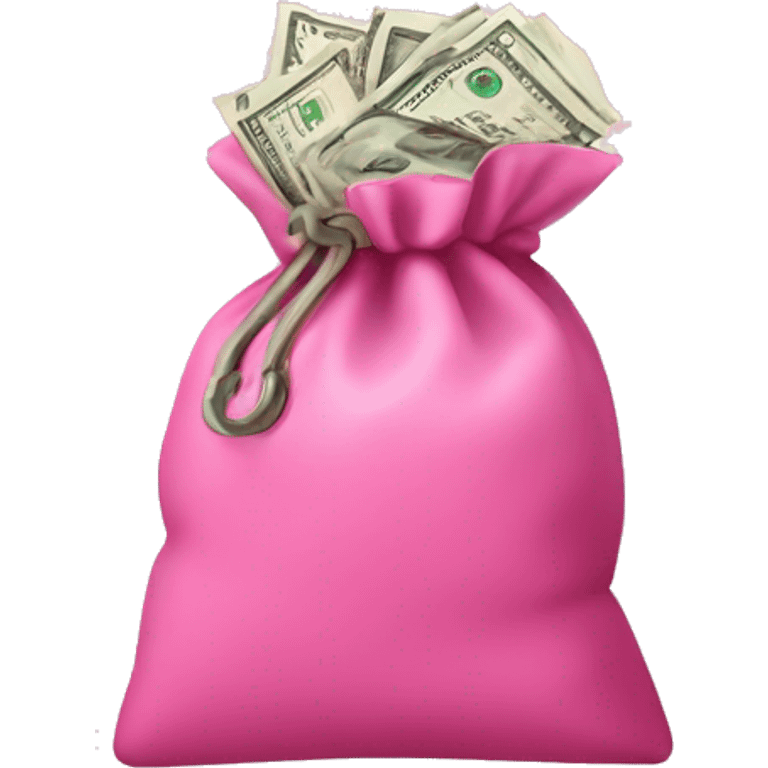 Pink bag full of moneyi emoji