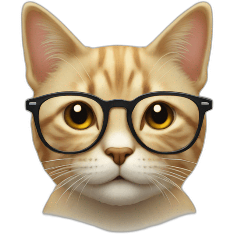 Un chat avec de lunettes de soleil emoji