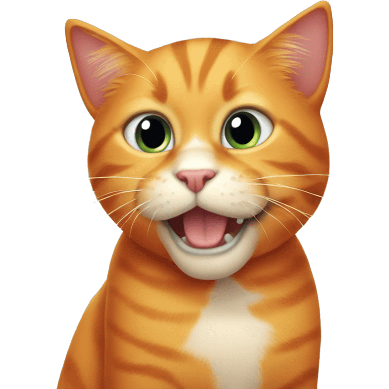 very verg happy orange cat emoji