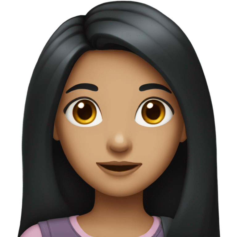 girl with long black hair  emoji