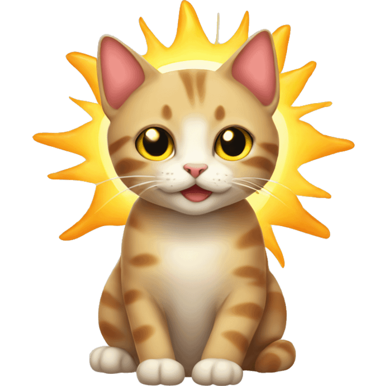 Cat sun cute  emoji