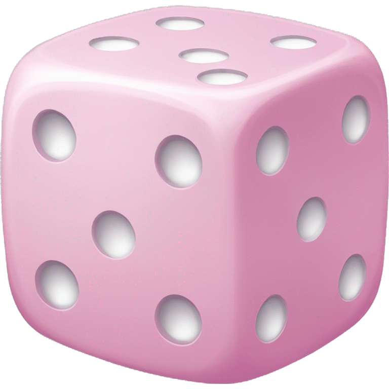 pastel pink dice realistic emoji