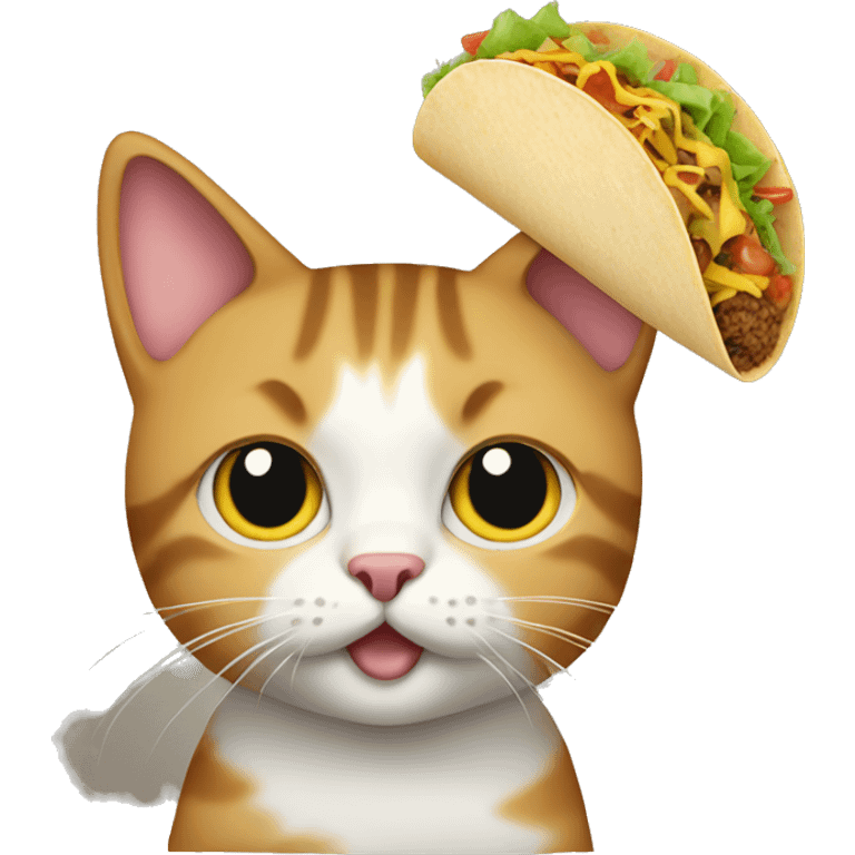 cat with taco emoji