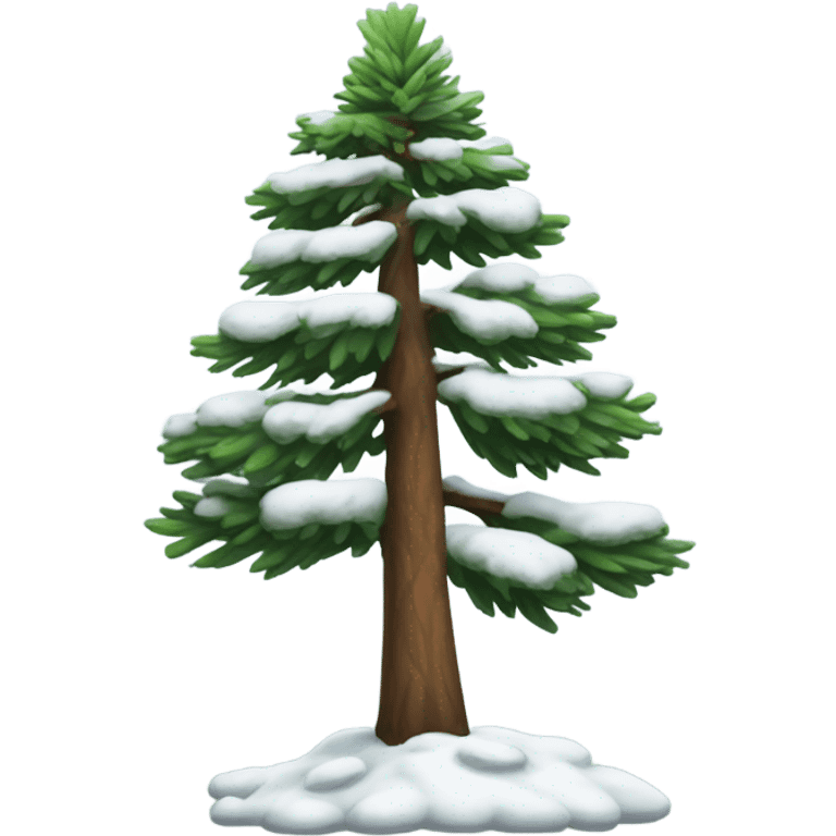 Pine tree with no fallen snow emoji