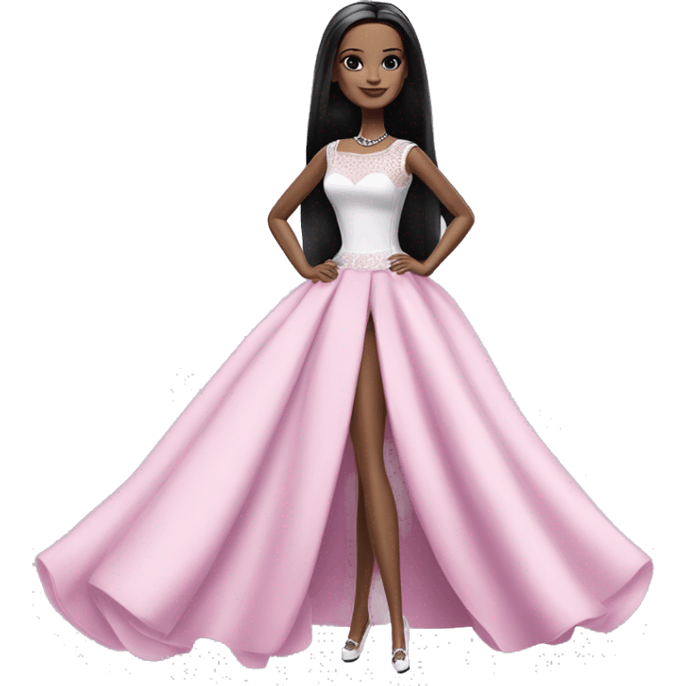 Evening Gown Barbie, Wednesday Addams,cute,showing off, show full body,accessories  emoji