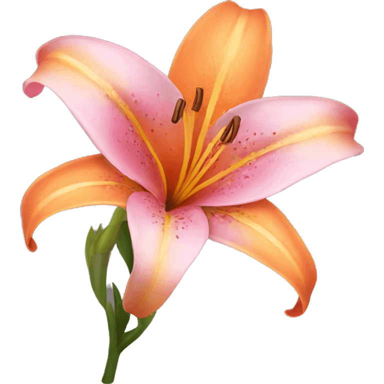 pink and orange lilies  emoji