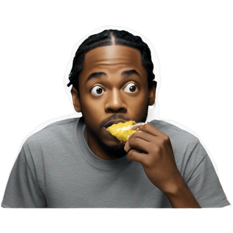 Kendrick lamar eating mustard emoji