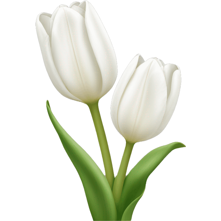 White tulips ￼ emoji