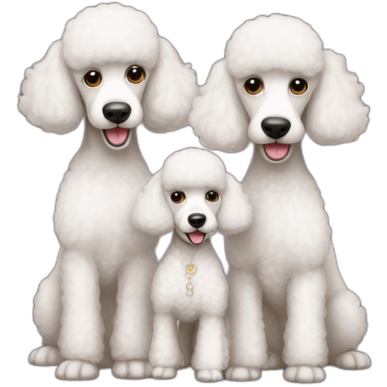 three-white-little-poodles emoji