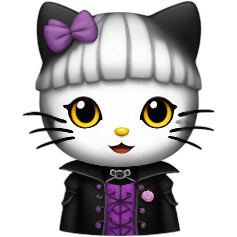 Hello kitty Gothic emoji