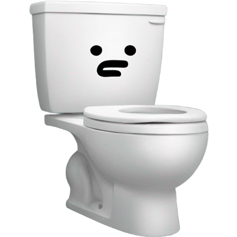 Toilet with face emoji