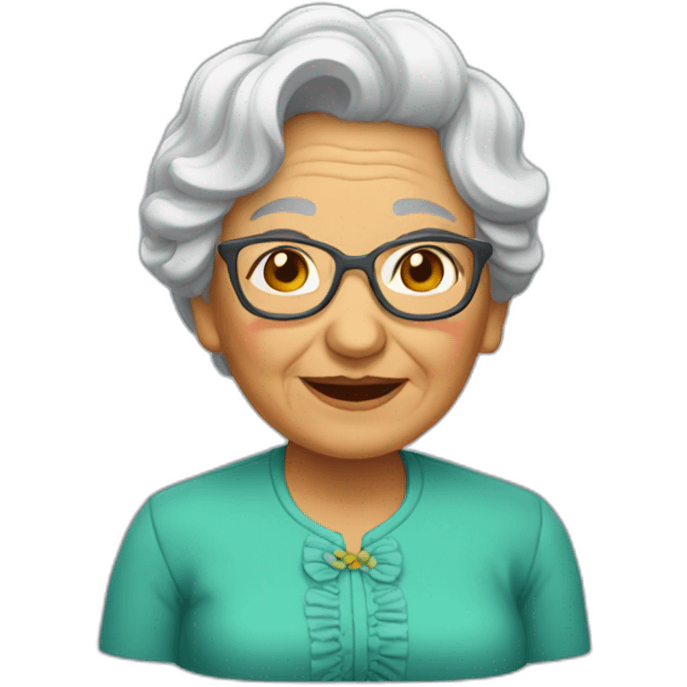 Abuela alegre emoji