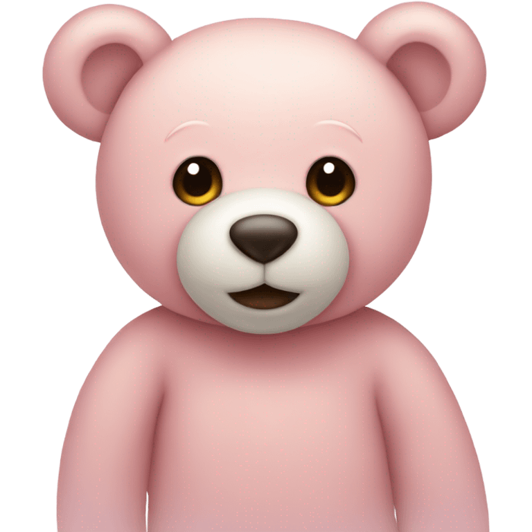 pastel pink teddy bear emoji