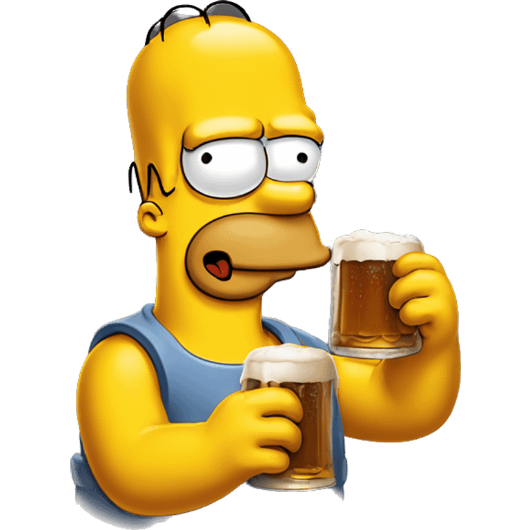 Simpson qui boit une bière. emoji