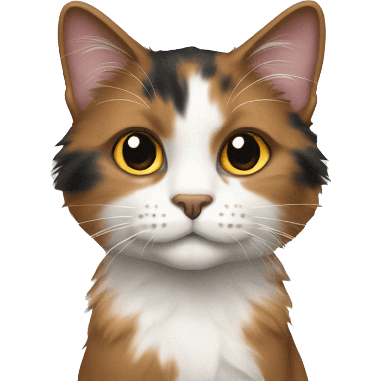 medium hair calico cat emoji