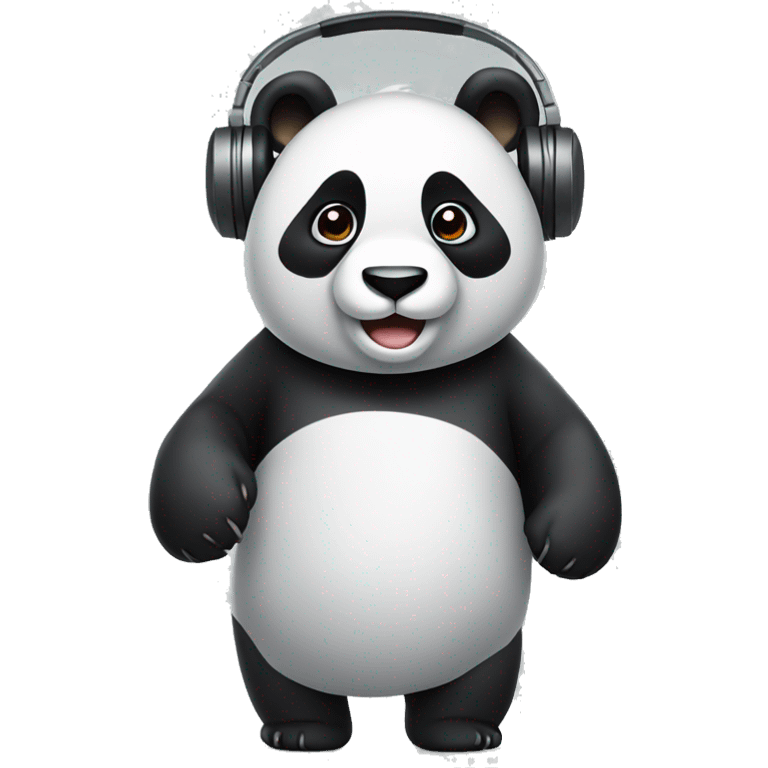 panda in headphones emoji