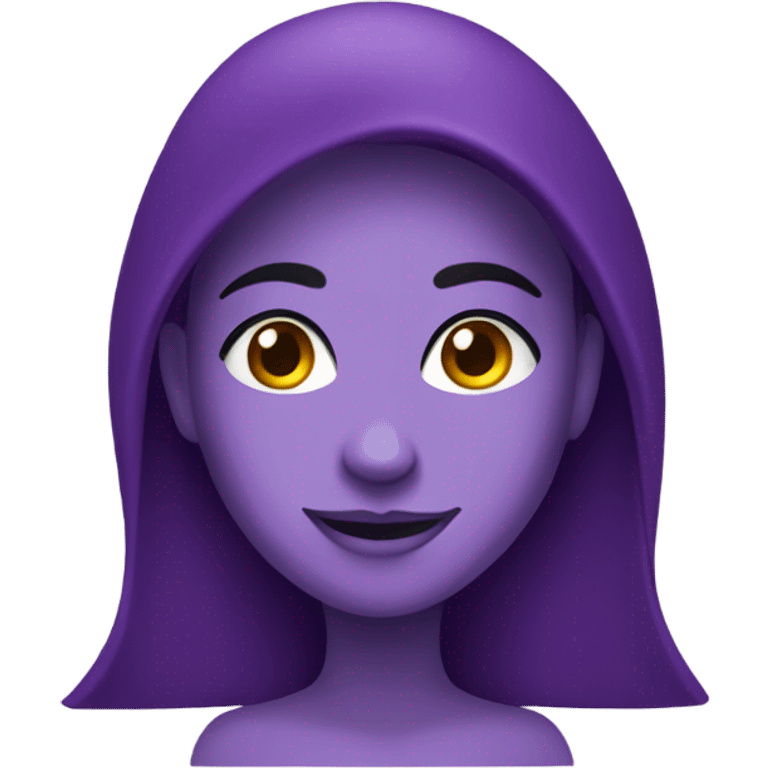 vertical half a purple female genie emoji