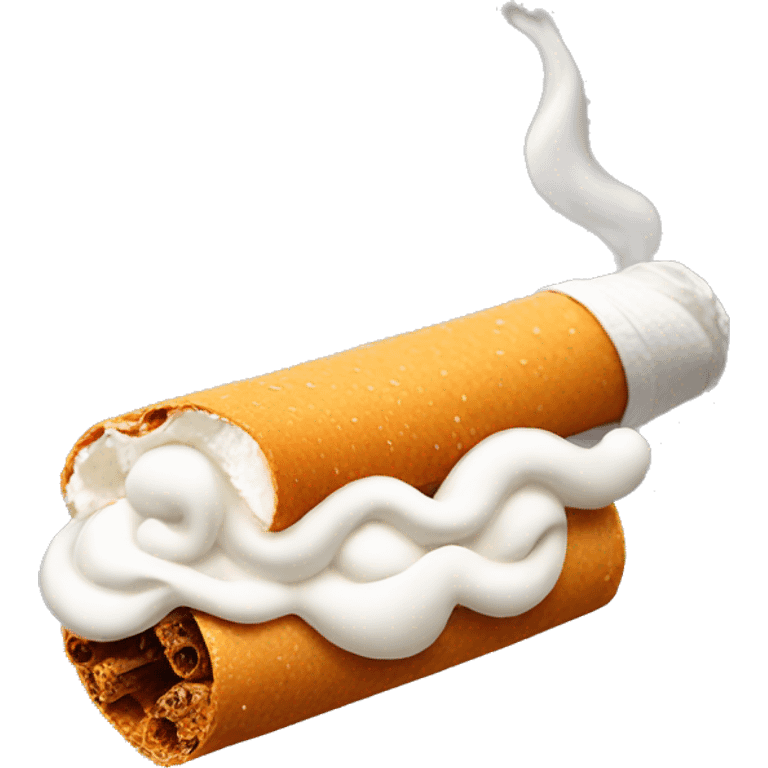 Cigarette with whipped cream emoji