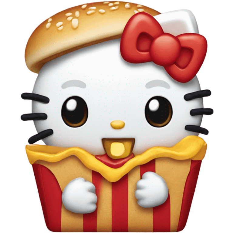 Fast food hello kitty emoji