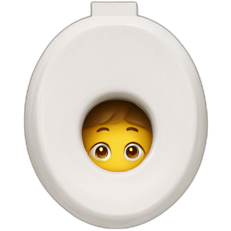 head inside a toilet bowl emoji