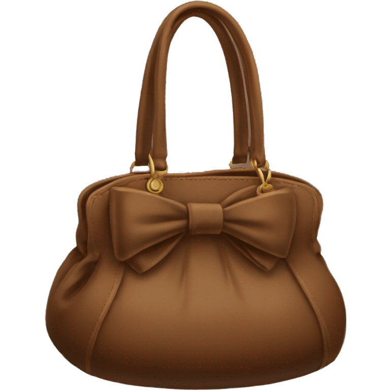 Brown bow purse emoji