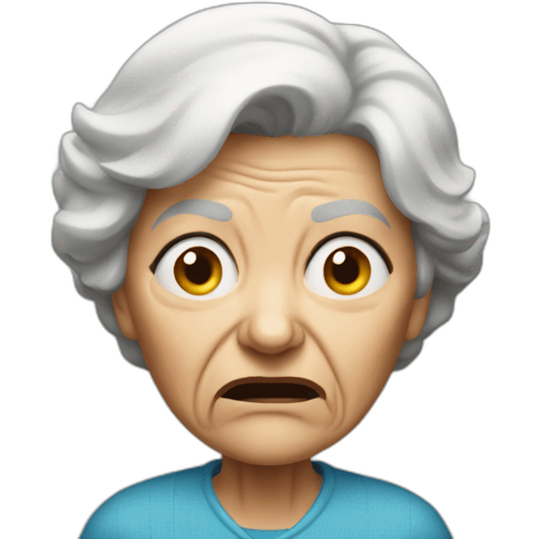 Angry old women emoji