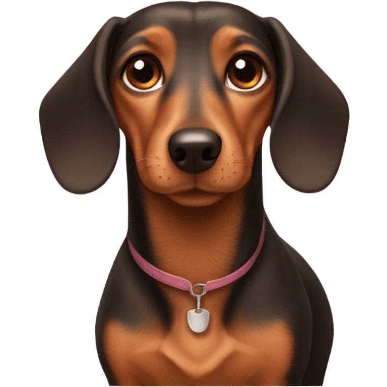 Dachshund with a bob haircut emoji