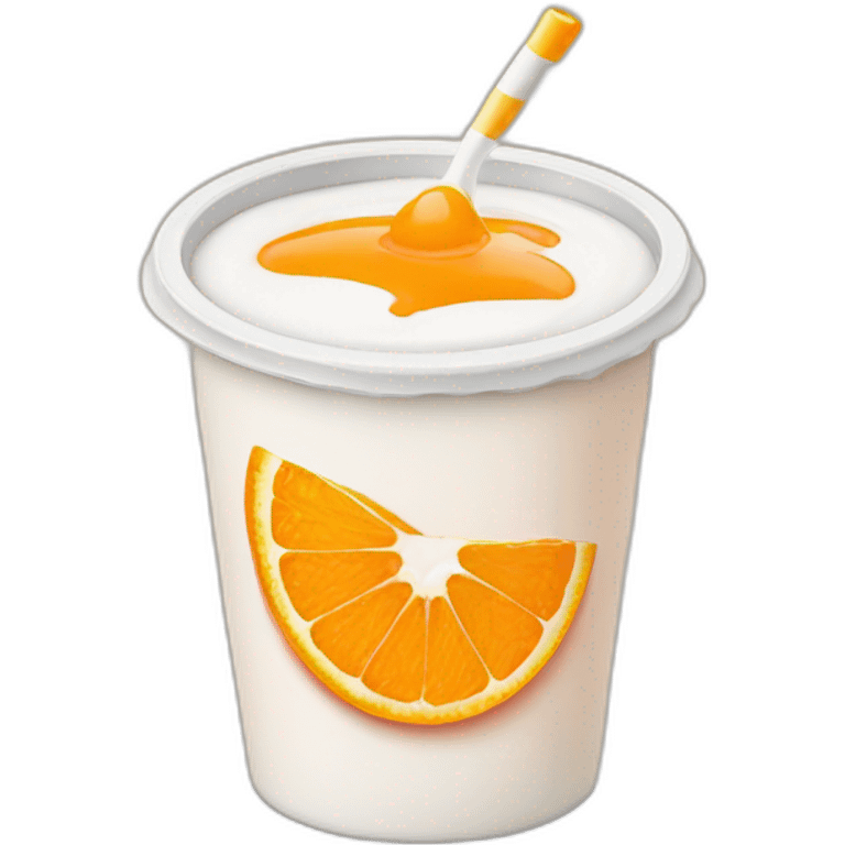 Orange Yogurt cup  emoji