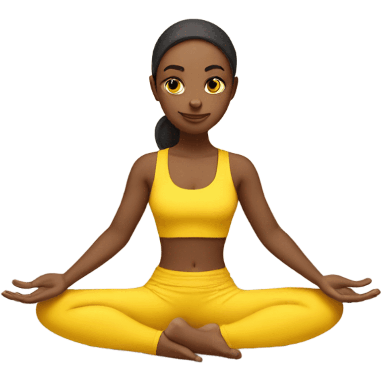 Yoga girl yellow  emoji