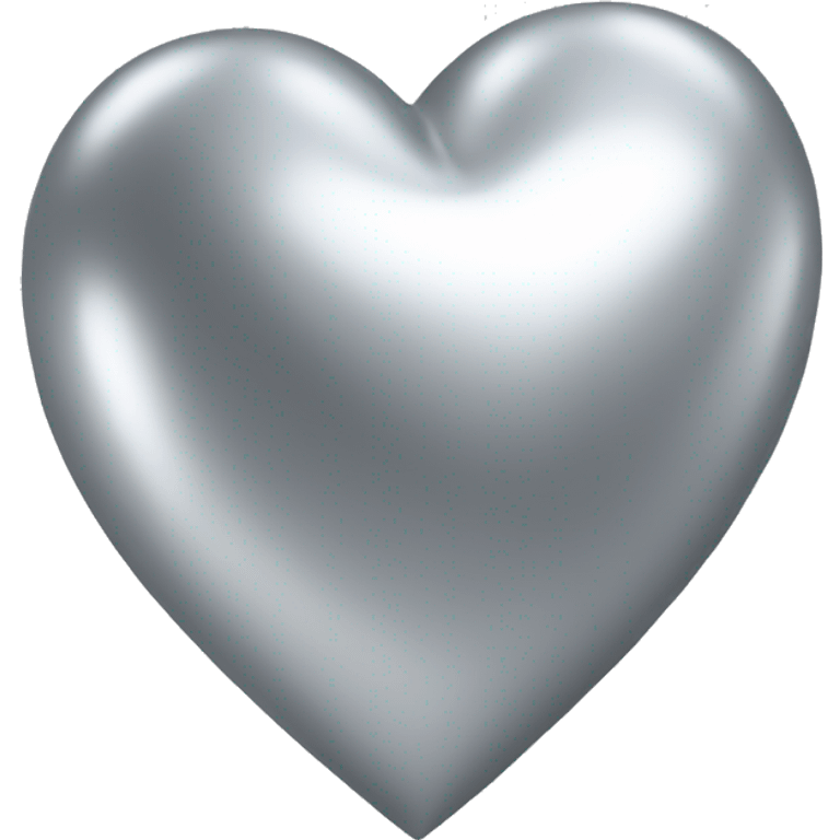 3D silver heart emoji