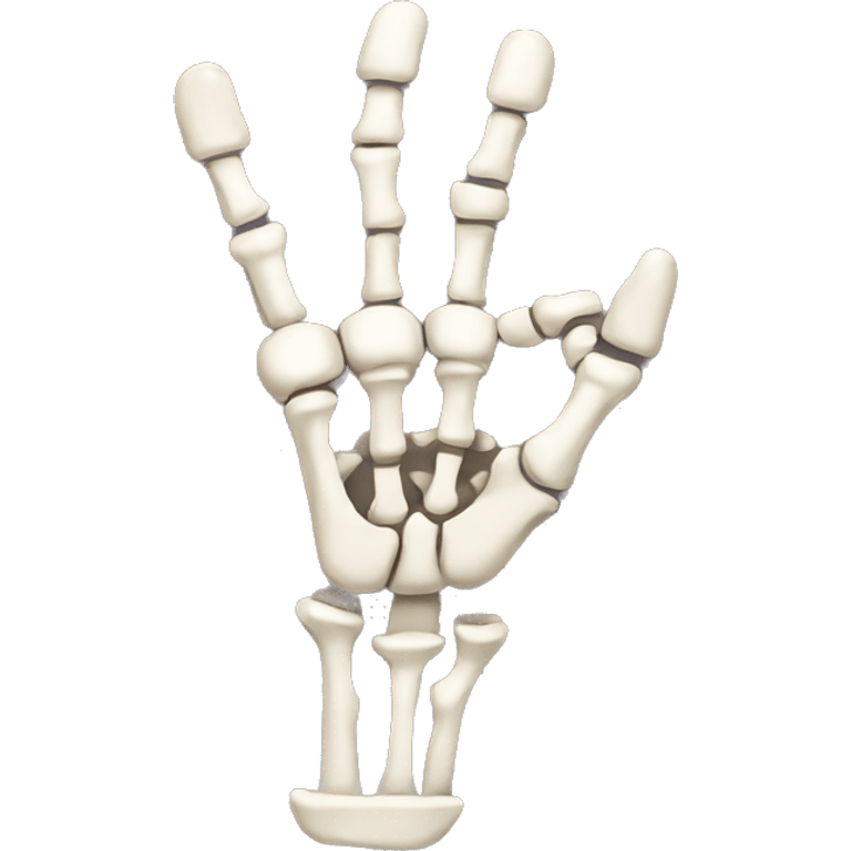 Thumb up skeleton hand emoji