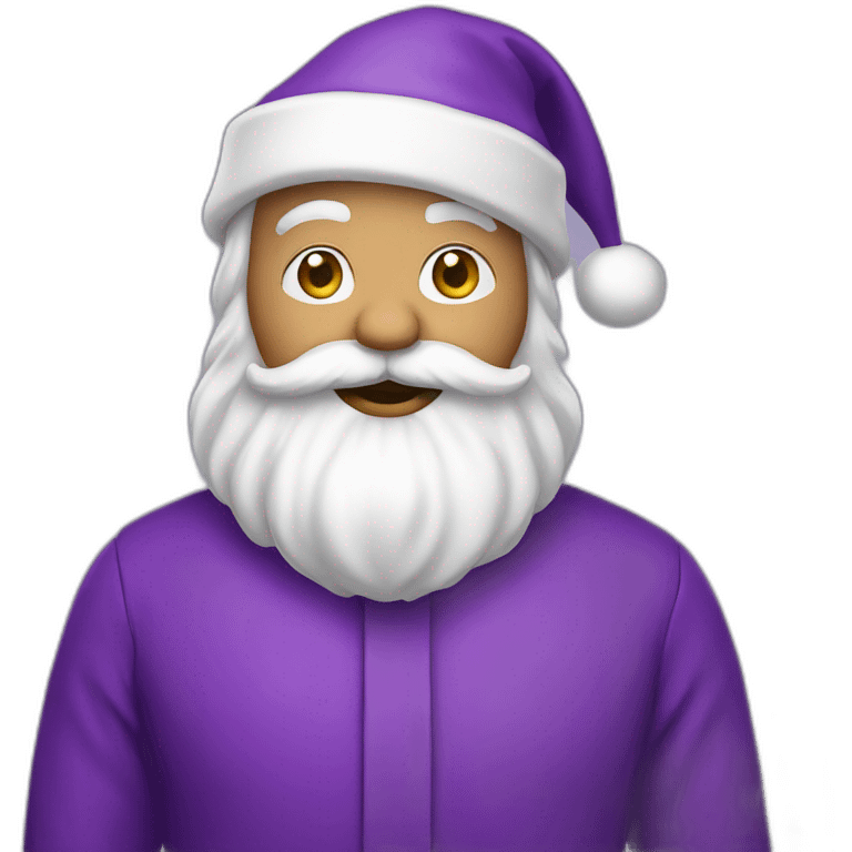 Santa Claus dressed in purple emoji