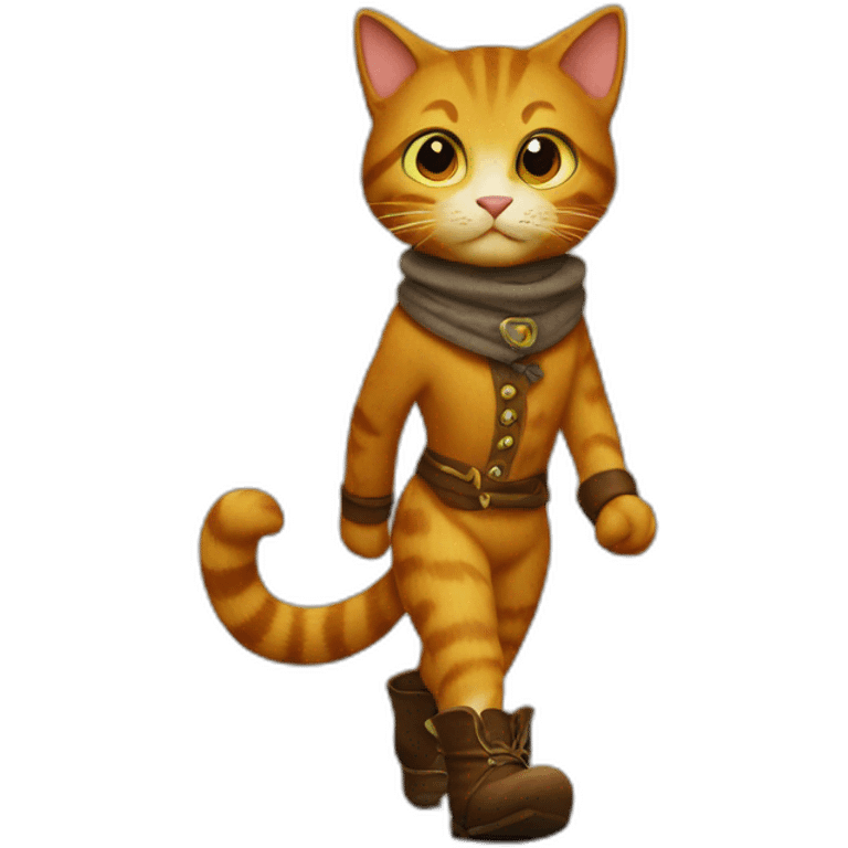 Puss in boots walking emoji