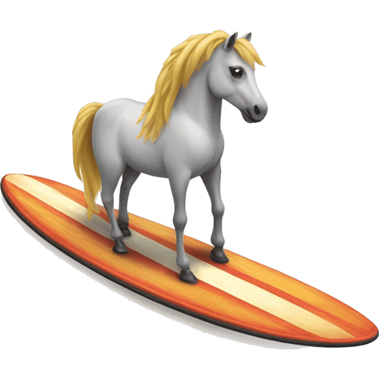 Horse on surfboard  emoji