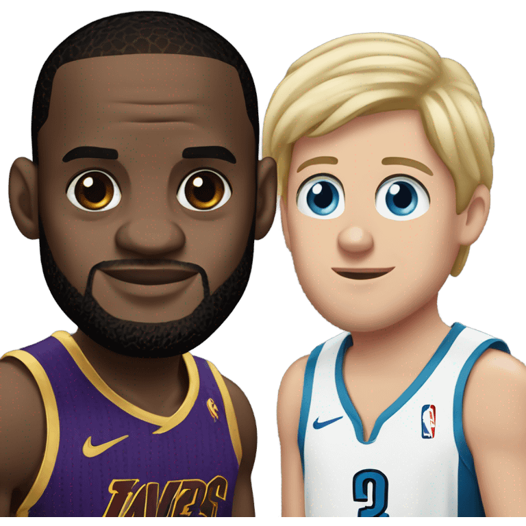 LeBron and Luka  emoji